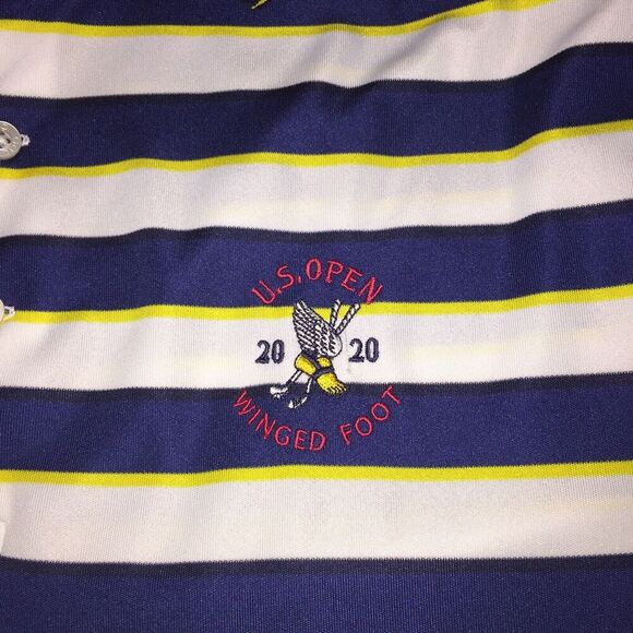 Polo Ralph Lauren Polo Shirt Mens M US Open Winged Foot 2020 Men’s Wicking - Picture 11 of 11